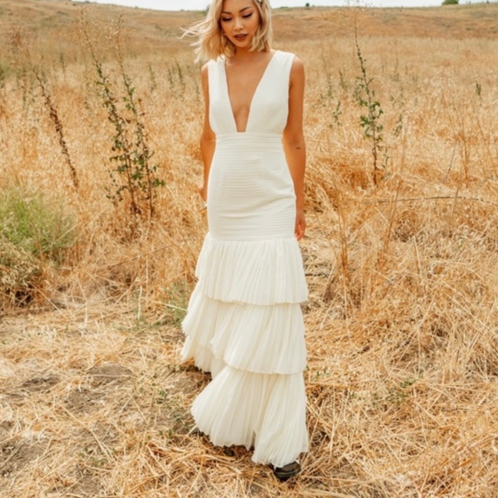 Fame and Partners X David's Bridal Georgette Dress Size 2